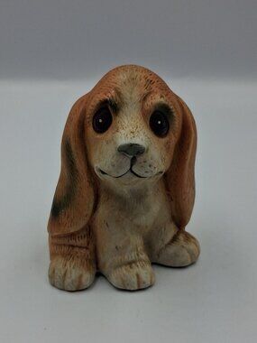 Vintage HOMCO Basset Hound 1407 Puppy Dog Ceramic Figurine Grannycore